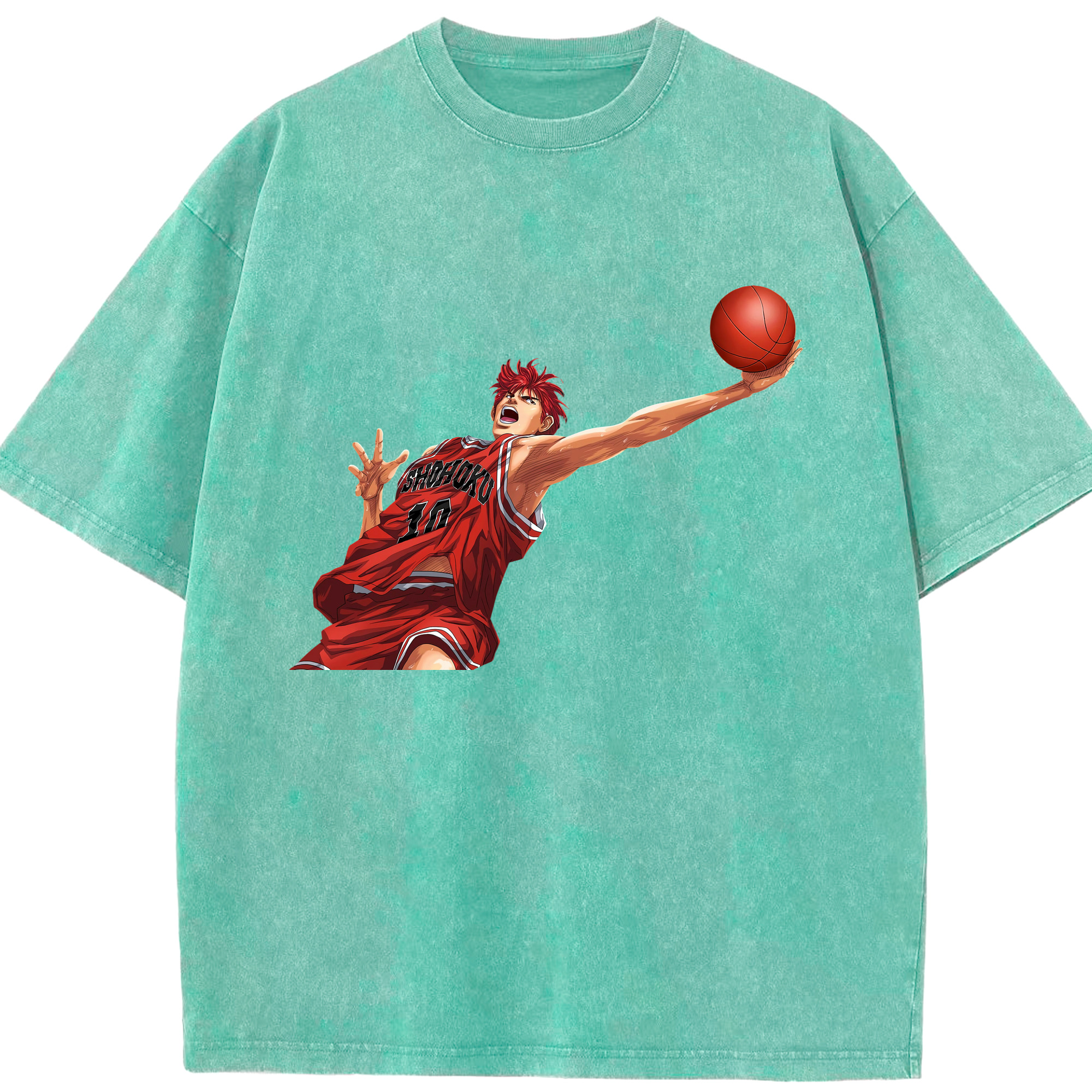 （画像用） SLAM DUNK／スラムダンク 綿100% ヴィンテージ風 半袖Tシャツ（フロントプリント）